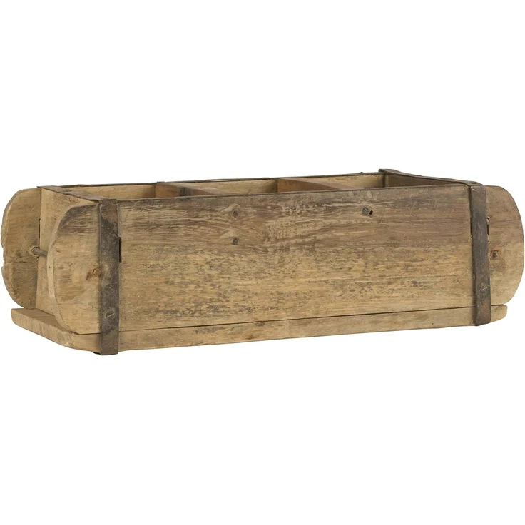 Ib Laursen Holzkiste Ziegelform mit 3 Fächern UNIKA Dekokiste 31x15x9,5cm – Bild 1