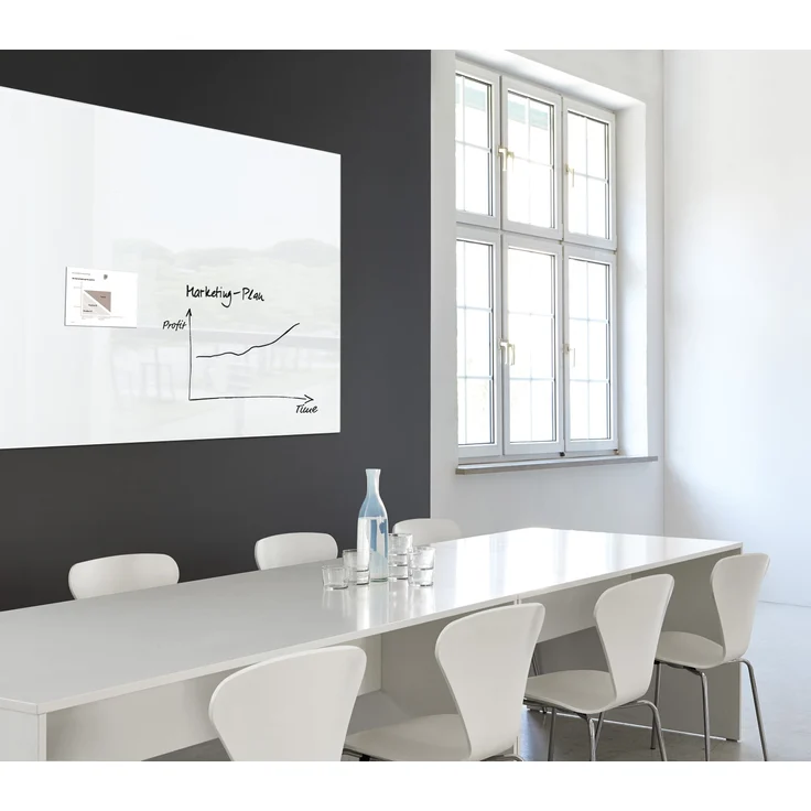 Sigel Glas Magnetboard Artverum 150x100 cm Magnet Tafel Whiteboard Board weiß – Bild 2