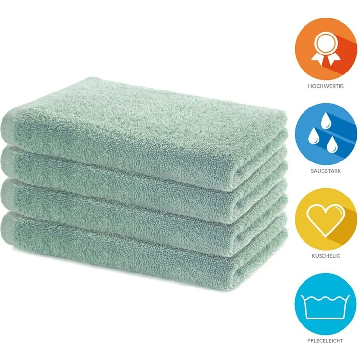 Lavea Handtücher Sydney Serie Handtuch oder Duschtuch Set, (4-St), 500 g/m² Frottier, weich & saugstark, pflegeleicht – Bild 2