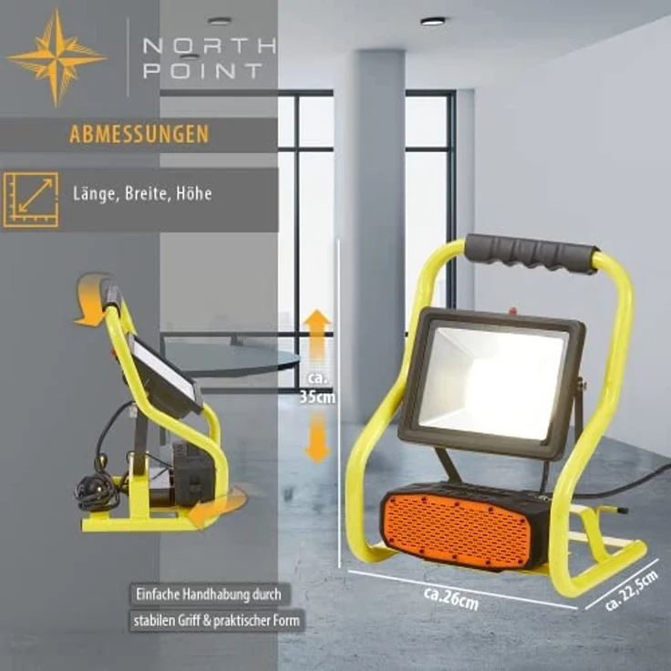 Northpoint LED Baustrahler 30W 4000K Tageslichtweiß mit Bluetooth Lautsprecher IP44 – Bild 6