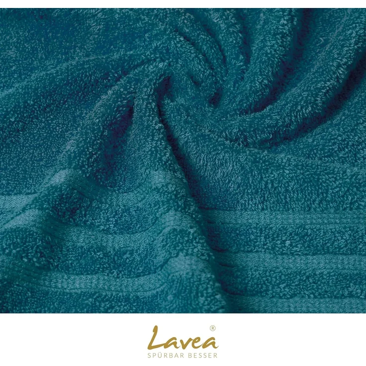 Lavea Waschhandschuh Bali, 16x22cm aus 100% Bio-Baumwolle, einzigartig weiche Waschhandschuhe mit Aufhänger (Set, 6-St), hochwertige und nachhaltige Premium Waschlappen - schonende Reinigung – Bild 6