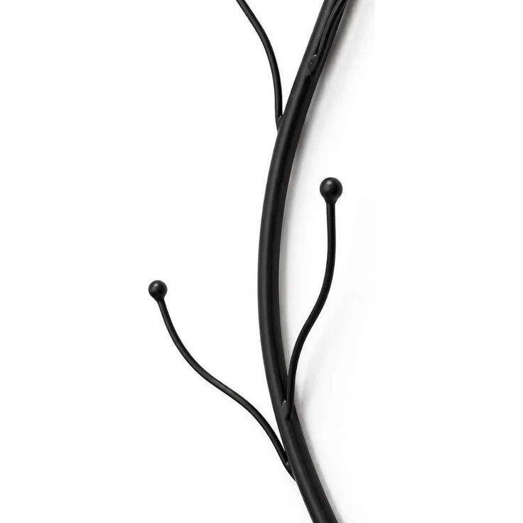 DanDiBo Wandgarderobe Schwarz Metall 3er Set Flora Garderobe Wand 93861 Garderobenhaken Flurgarderobe Kleiderhaken Hakenleiste – Bild 4