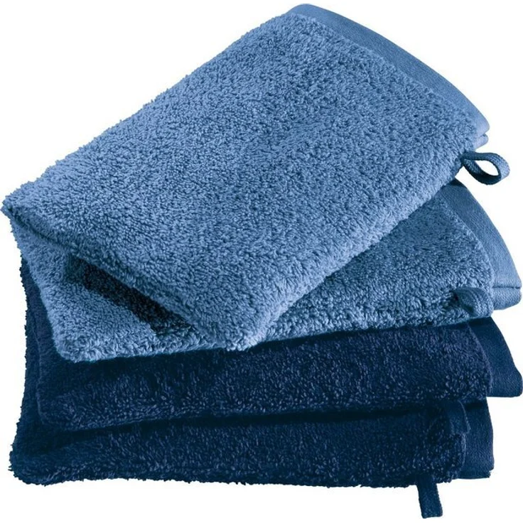 Erwin Müller Waschhandschuh Waschhandschuhe "Bühl" 4er-Pack, Frottier (4-St), Walk-Frottier Uni – Bild 4