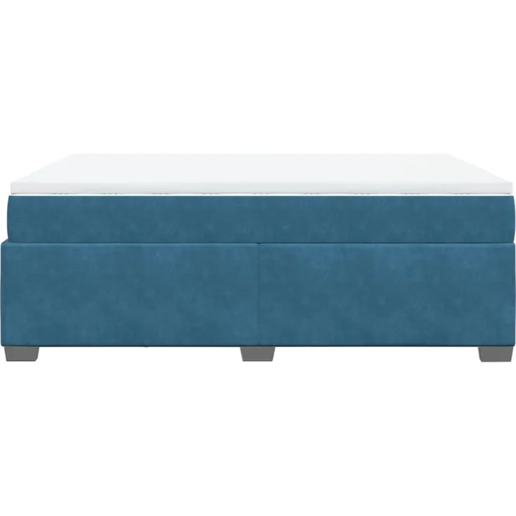 vidaXL Boxspringbett mit Matratze Dunkelblau 160x200 cm Samt 3285297 – Bild 8