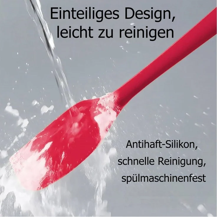 FOUORTUNATE-BEE Teigschaber Silikon Teigschaber Set 5tlg – Küchen- & Backspatel, Hitzebeständige Spatel für Backen, Kochen & Rühren – Bild 3