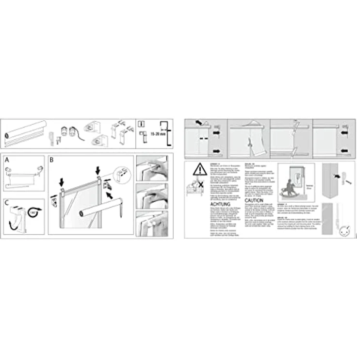 Deco Company Rollo mit Thermo-Rückseite zum Klemmen, Verdunklungsrollo ohne Bohren, Höchste Lichtreflexion, Hitzeschutz, Energiesparend, Weiß, 55 x 150 cm (BxH) – Bild 7
