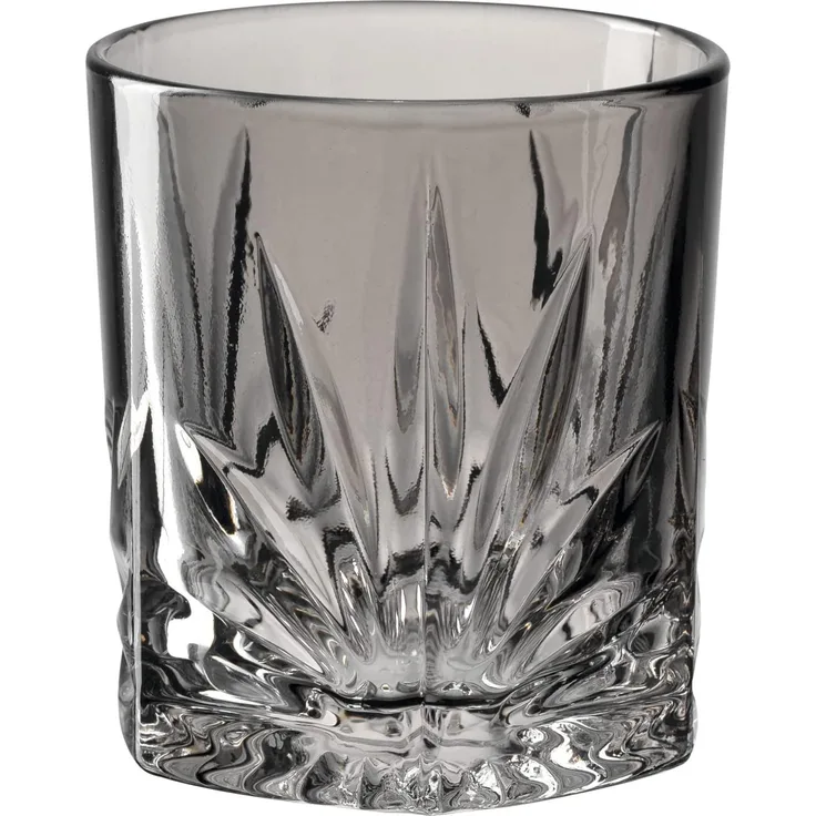 Leonardo Trinkglas Capri, Wasserglas, Saftglas, Kalk-Natron Glas, Grau, 220 ml, 022358