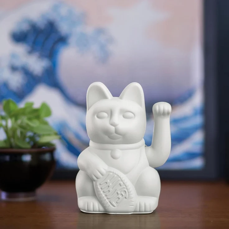 Donkey Winkekatze Lucky Cat White – Bild 2