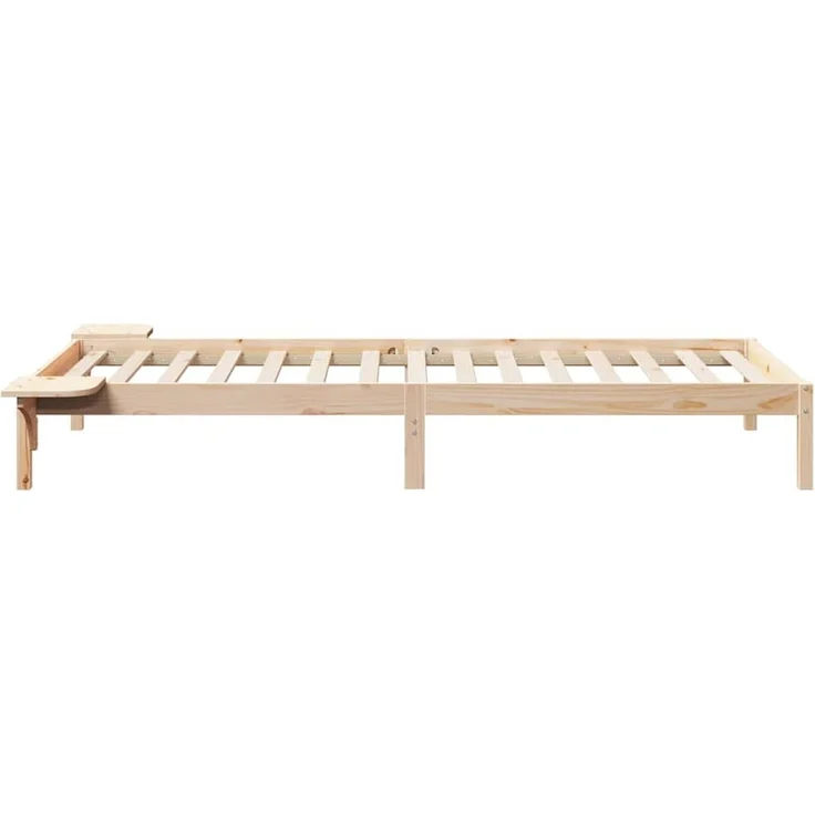 vidaXL Bettgestell mit Nachttischen Natur 100 x 220 cm 873244 – Bild 5