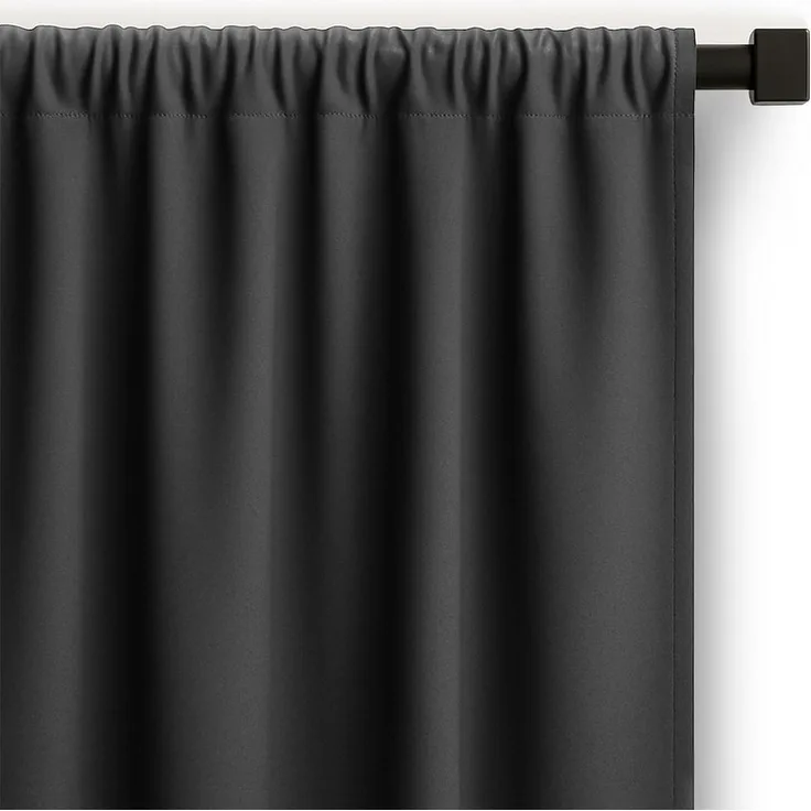 Restilo Gardine Gardine Vorhang Einfarbig Verdunklungsvorhang Aufhängung Pleat (1 St), Kräuselband, verdunkelnd, Polyestertextilien