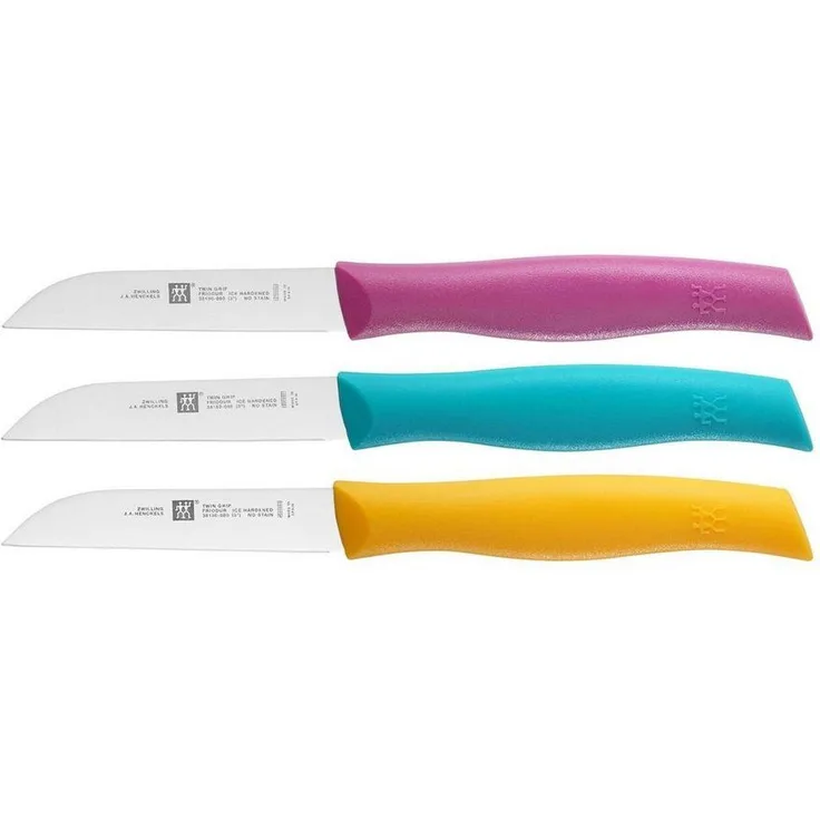 Universalküchenmesser ZWILLING Küchenmesser TWIN Grip Messerset 3-tlg, Gemischte Farben korrosionsbeständig