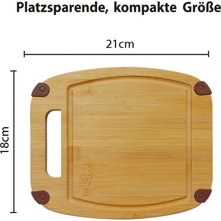 NEOFLAM® Schneidebrett BiJu Bambus Frühstücksbrettchen-Set, 4tlg, Bambus, (4-St) – Bild 1