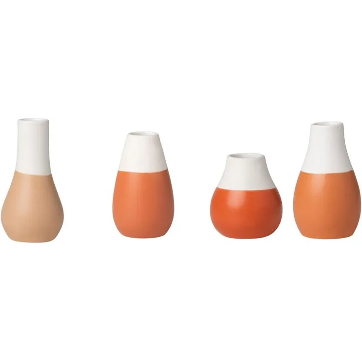 Räder Living Mini Pastellvasen 4er Set erdtöne Ø 4 cm H 4,5-8 cm