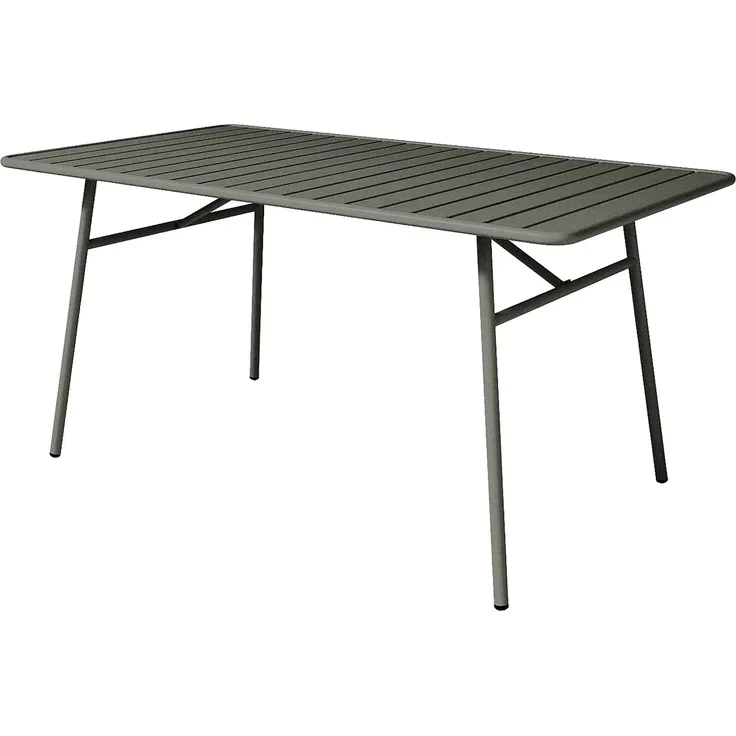 Vente-unique - Gartentisch - D. 160 cm - Metall - Anthrazitgrau - MIRMANDE von MYLIA