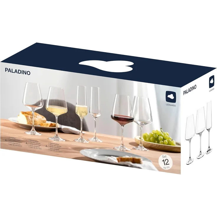 LEONARDO Gläser-Set Kelchglasset PALADINO, 12-teilig, Kristallglas, spülmaschinengeeignet – Bild 10