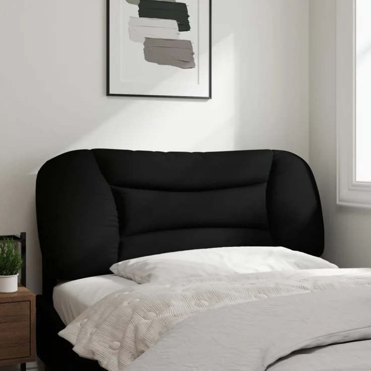 vidaXL Kopfteil-Kissen Schwarz 100 cm Stoff 374551 – Bild 6