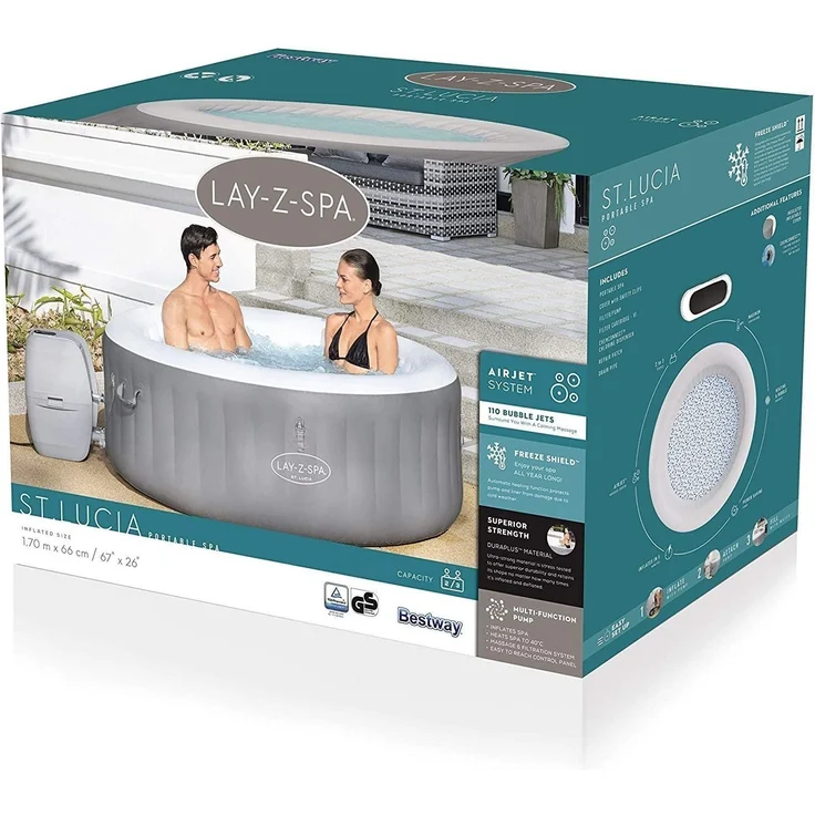 LAY-Z-SPA® Whirlpool St. Lucia AirJet™ Ø 170x66 cm, rund – Bild 3