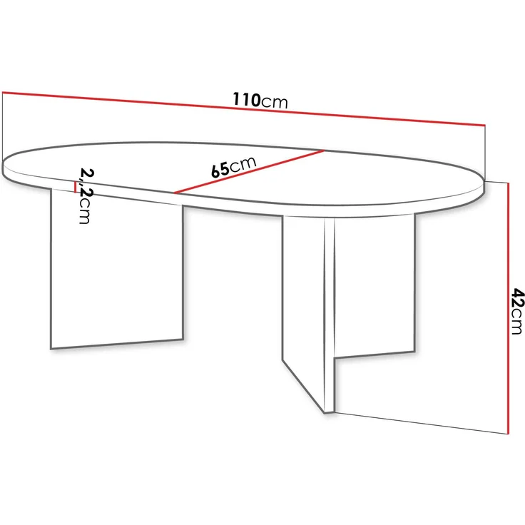 Couchtisch Gelizo 22 mm (Farbe: Nuss Okapi) – Bild 3