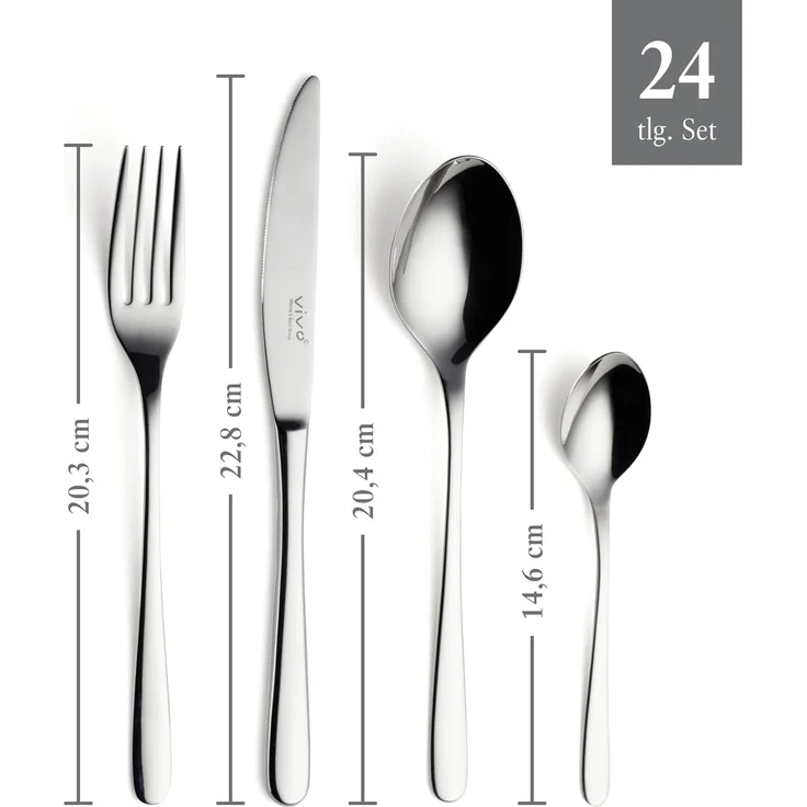 vivo | Villeroy & Boch Group 'New Fresh Basic' Besteck Set, 24-teilig, Edelstahl silber – Bild 3