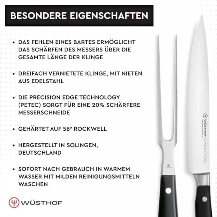 Wüsthof Classic Ikon Tranchierbesteck mit 2 Artikeln – Bild 5