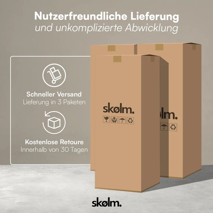 skølm 'Freki' Cloud Sofa 3 Sitzer, Vollschaumcouch mit Federkern und Vakuum-Kompression, kein Aufbau erforderlich, mit 3 Kissen, Cord beige – Bild 9