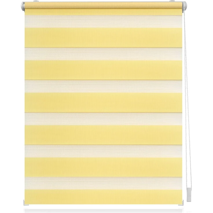 Lichtblick Sonnenschutzsysteme GmbH Doppelrollo Kopenhagen 70 cm x 220 cm (BxL) Gelb modernes Duo Rollo; Klemm- und schraubbar; Lichtdurchlässig und blickdicht – Bild 1