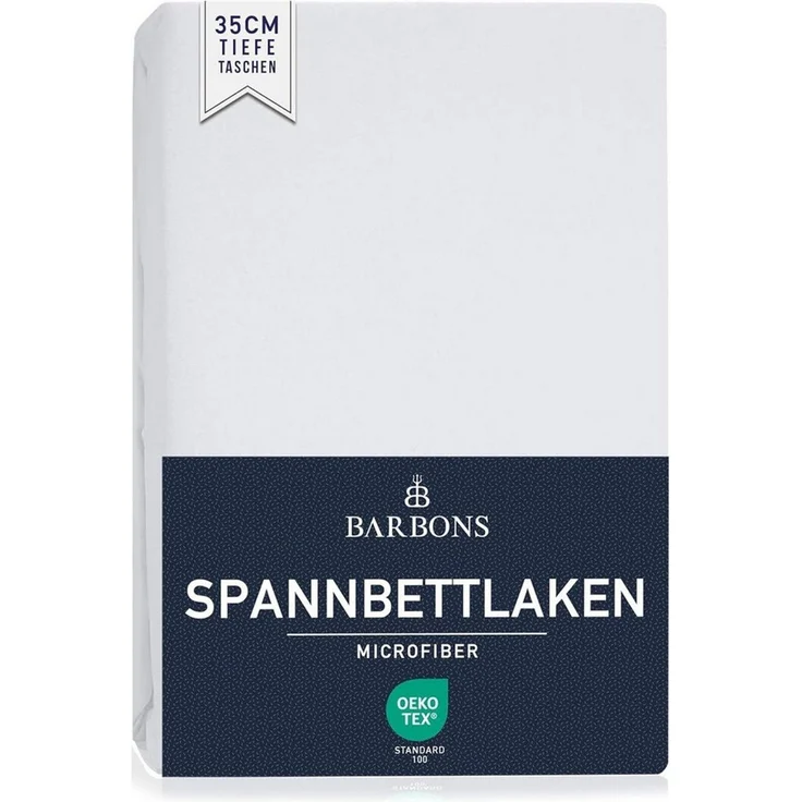 BARBONS Spannbettlaken Spannbetttuch für Matratzen Topper 35 cm Tiefe Elastisches Bettlaken, Gummizug: Rundumgummizug, (1 Stück), Mikrofaser Gebürstete Polyester Rundumgummizug weich pflegeleicht – Bild 2