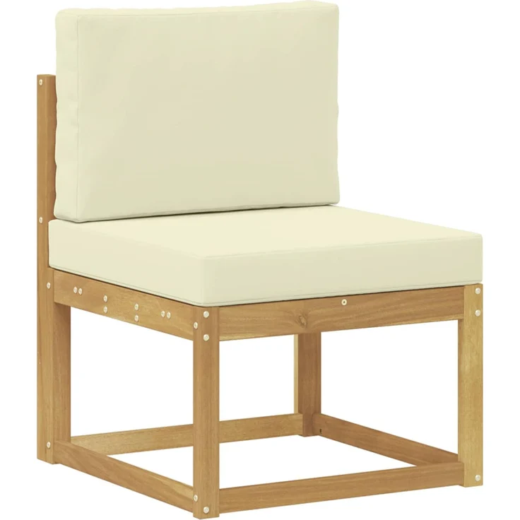 vidaXL Outdoor-Sofagarnitur mit Kissen 6 pcs Weiß und Creme 3388104 – Bild 3