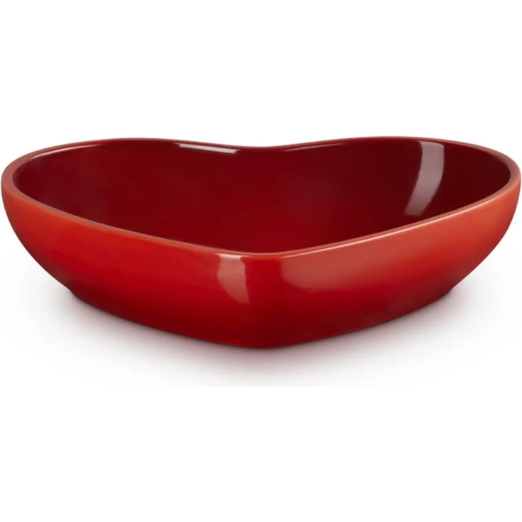 LeCreuset Schüssel in Herzform Steinzeug 20cm | Kirschrot : Kirschrot – Bild 2