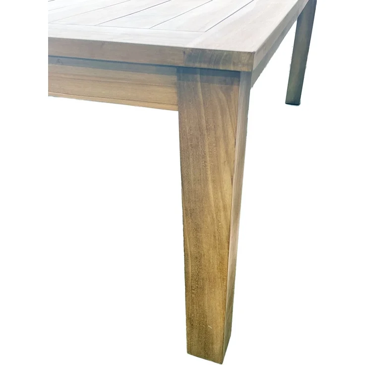 Teakholz Esstisch DENNIS 220cm x 100cm x 76cm unbehandeltes Teakholz – Bild 2