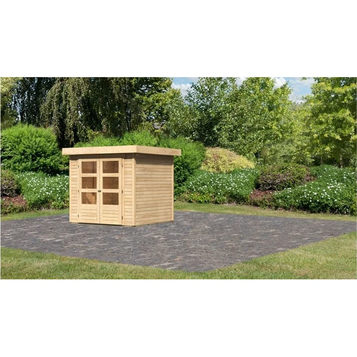 Karibu Holz Gartenhaus "Askola 2", naturbelassen, 2,1x2,2 m (B x T),ohne Anbaudach – Bild 1