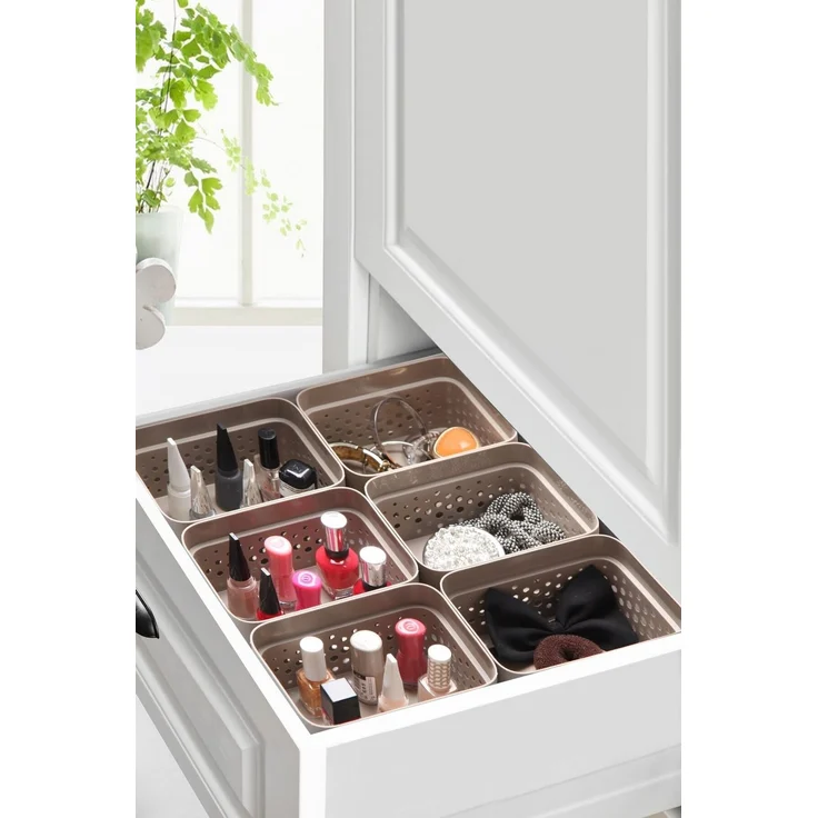 Hermia Concept 'Penta 1,4 lt - Beige' Korb-Set (6-teilig), Beige, 15 x 10 x 8 cm, 1,4 l – Bild 2