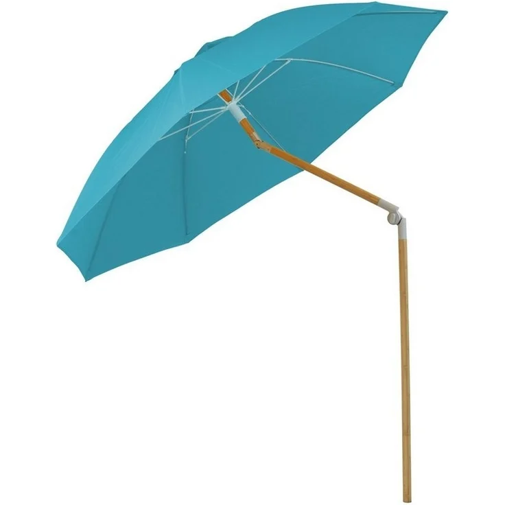 SVITA Sonnenschirm Bambus, Belüftungssystem,Knickbar,Set mit Schirmständer – Bild 2