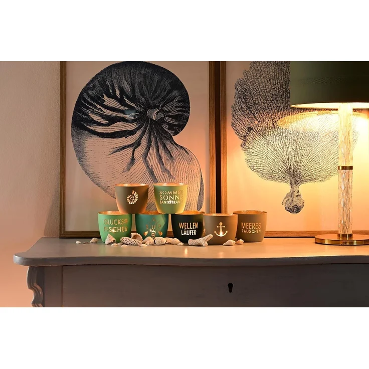 Gift Company Windlicht Madras M Home weiß/gold – Bild 4