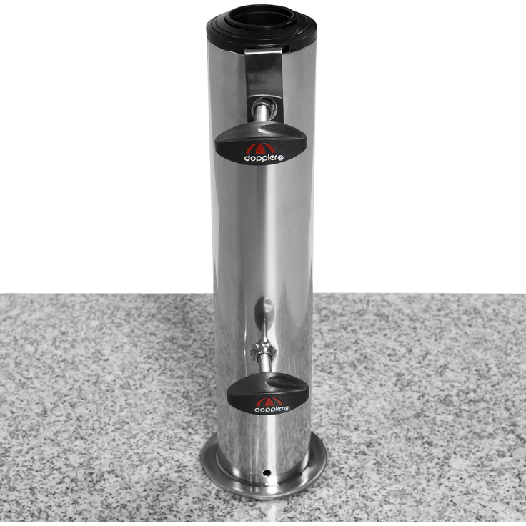 Doppler Trolley-Granit-Schirmsockel mit Rollen, granitgrau,70 kg, für Sonnenschirme bis Ø 350 cm – Bild 5