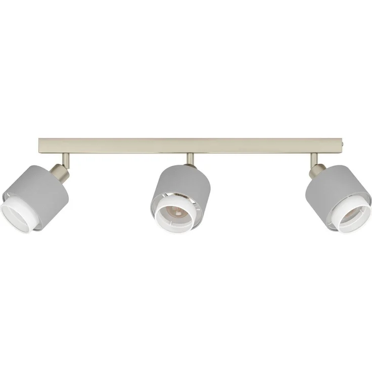 EGLO Deckenleuchte Bellizzi Deckenstrahler schwenkbar, grau und weiß, E14, Küchenlampe, ohne Leuchtmittel, Spot - L43 x B9 x H18,5 cm - nickel-matt - 3X7,5W exkl. – Bild 5