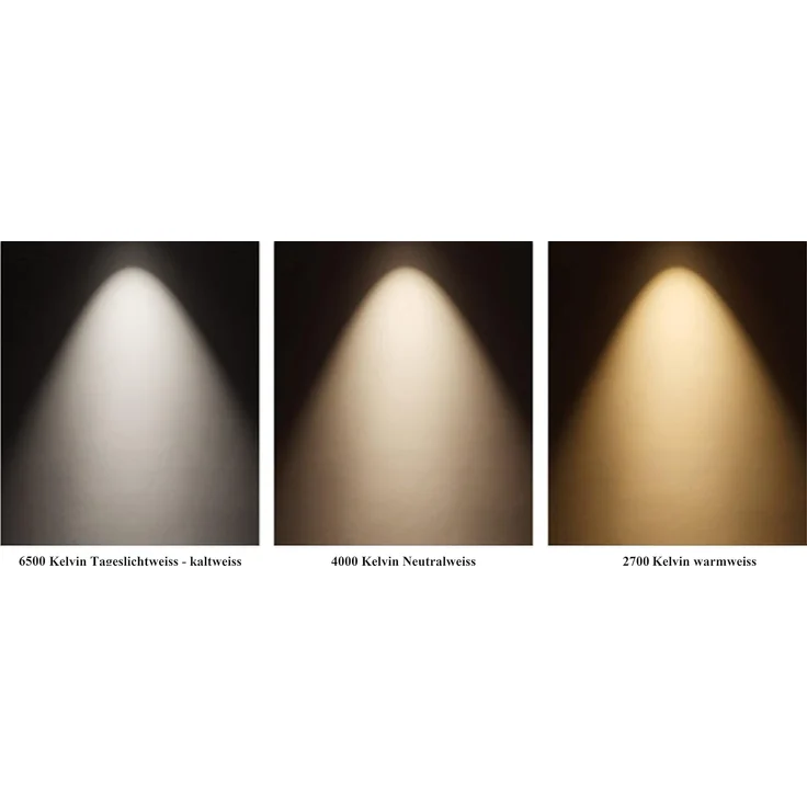 TRANGO LED Einbauleuchte, 6er Set 6729-061M36K LED Einbaustrahler Anthrazit matt inkl. 6x 5 Watt CCT Farbtemperatur Steuerung 2700K-4000K-6500K LED Modul, Einbauspot, Deckenleuchte, Downlight, Deckenlampe – Bild 2
