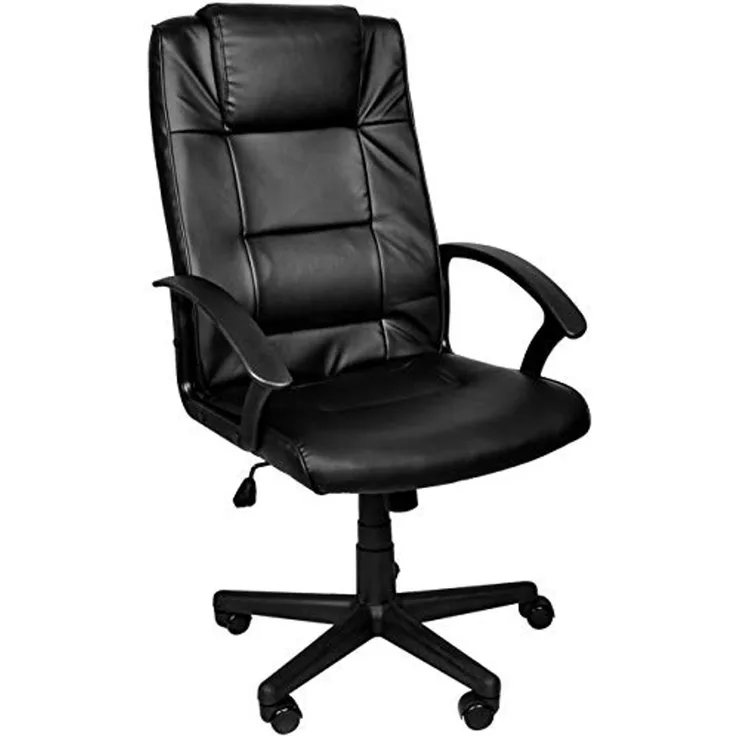 MT MALATEC Bürostuhl Chefsessel Verstellbar Tilt Funktion Kunstleder Schwarz 8982