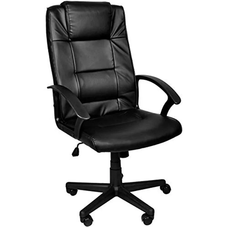 MT MALATEC Bürostuhl Chefsessel Verstellbar Tilt Funktion Kunstleder Schwarz 8982 – Bild 1
