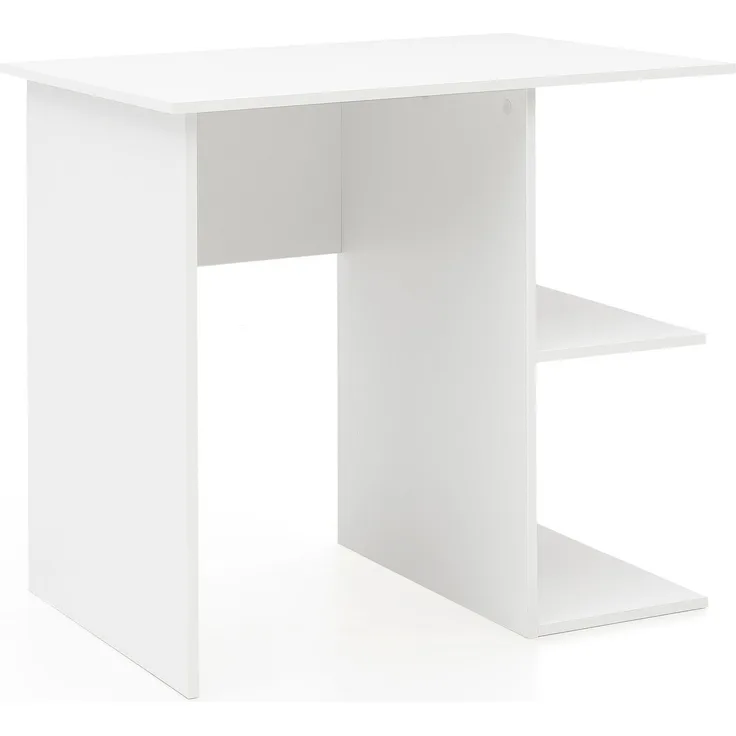 Wohnling Schreibtisch 82 x 76 x 60 cm mit Ablage weiß