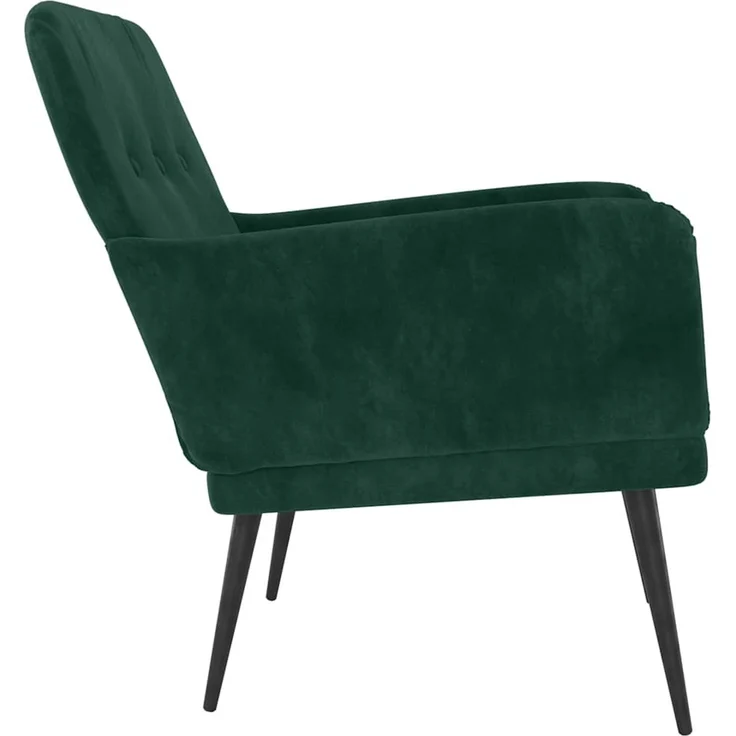 Sessel wohnzimmer, Relaxsessel Dunkelgrün 62x79x79 cm Samt – Bild 4