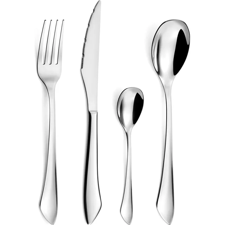 Amefa 645600AF01C40 Instinct Besteckset, 24-teilig, Edelstahl, glänzende Oberfläche, 13,7 x 7 x 26,5 cm