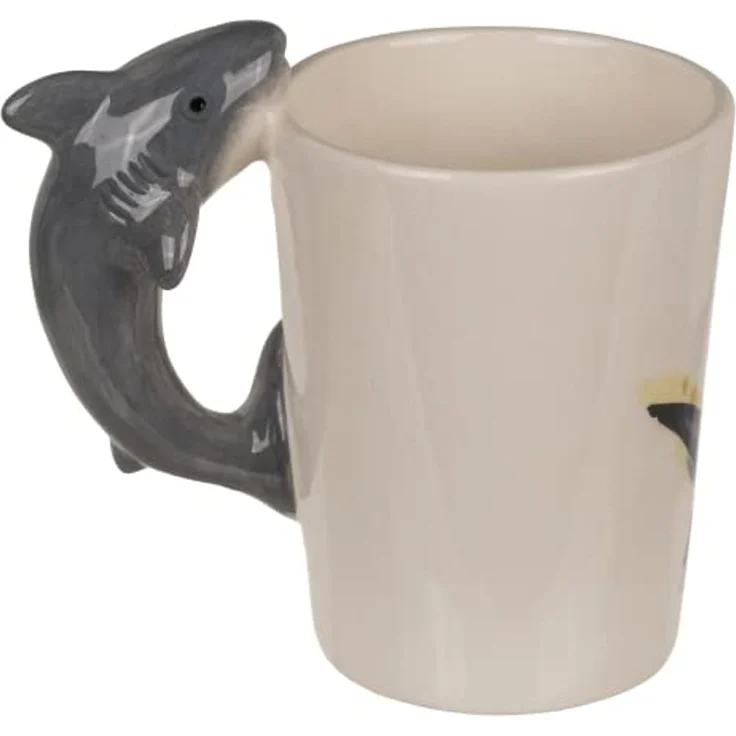 Tasse ca. 300 ml im 3D Design Meereswelt mit verschiedenen Motiven Kaffeetasse Hai – Bild 6