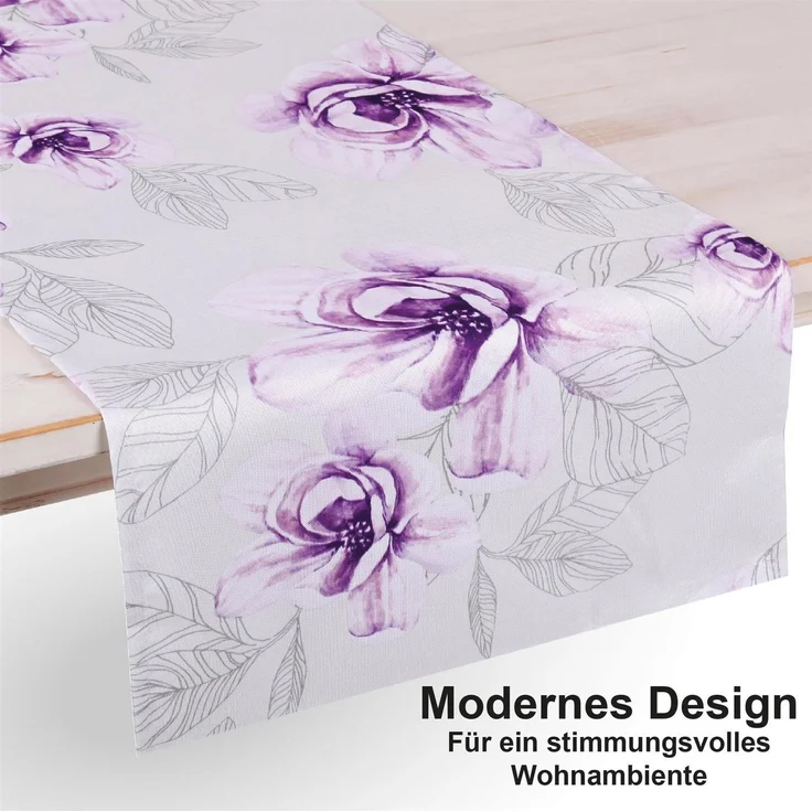 Tischdecke Sommer mit brillantem Druck ( Mitteldecke 80x80cm ) "Blumen" Frühling Tischdekoration für den Esstisch - ÖKO Tex Standard 100 - Unterlage – Bild 7