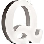 MDF Buchstabe Q, FSC 100%, 10,3x2x11cm, weiß