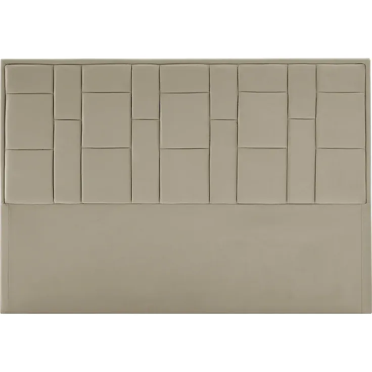 Vente-unique - HERMINE Bettkopfteil und Bettbrücke SamtStoff Schokoladenbraun - B 8 cm x H 110 cm x L 160 cm – Bild 2