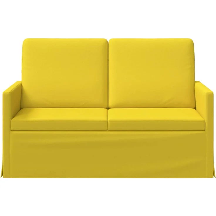vidaXL 2-Sitzer Sofa Helles Gelb 130 x 81 x 82 cm Stoff 42041049 – Bild 2
