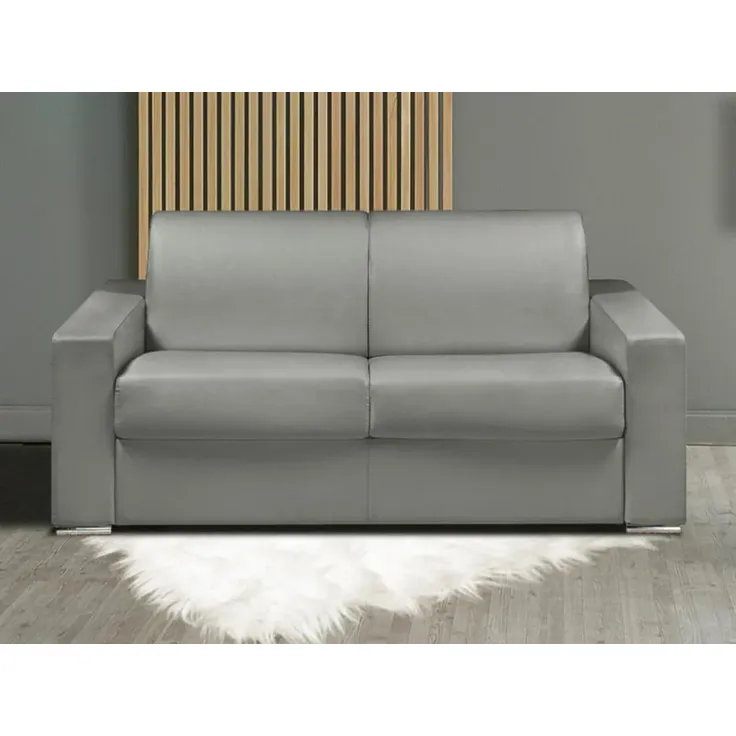 Schlafsofa 2-Sitzer CALITO - Grau - Liegefläche: 120 cm - Matratzenhöhe: 18 cm