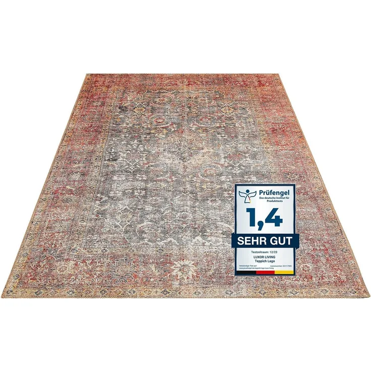 LUXOR living Teppich Lago, rechteckig, Höhe: 6 mm, faltbarer Teppich, modernes Design, waschbar, In- und Outdoor geeignet