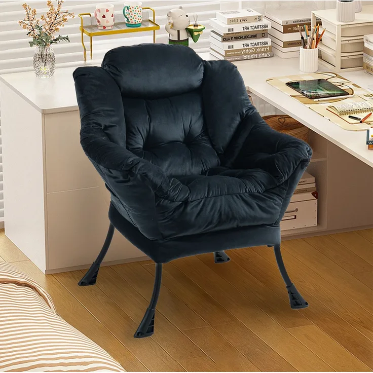 DESVIAE Sessel mit Nackenstütze 70x20x77 cm Metall Schwarz